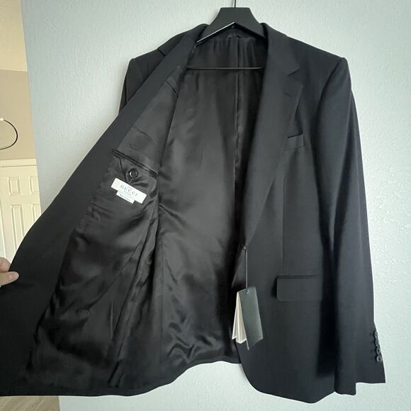 Gucci Uniform Men’s Suit Jacket Size 48 (38 US) Black - Picture 9 of 11